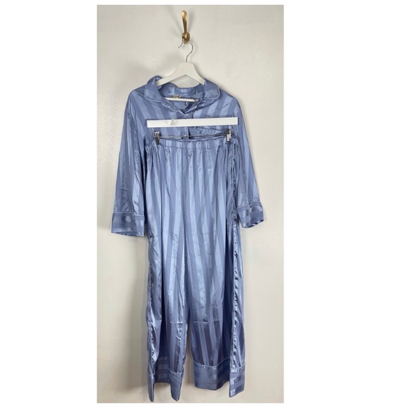 FREE PEOPLE Pajama Party Print Pajamas in Hazy Blue Size X-Large - Picture 3 of 11